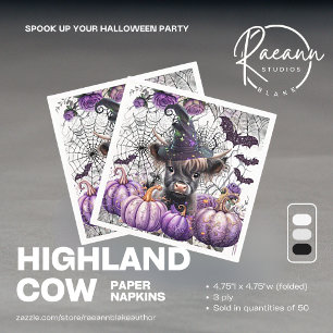 Halloween Highland Koe Papieren servetten