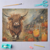 Halloween Highland Koe Portrait Ephemera Tissuepapier (Craft)