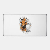 Halloween Highland Koe Schattigee Herfst Bureaumat (Voorkant)