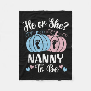 Halloween Hij of Zij Nanny To Be Pompoen Geslacht Fleece Deken