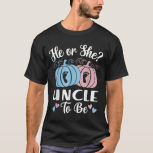 Halloween Hij of Zij Oom Wordt Pompoen Geslacht Re T-shirt