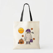Halloween Hip Ghost Treat Bag Custom Kids Tote Bag (Voorkant)