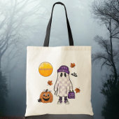 Halloween Hip Ghost Treat Bag Custom Kids Tote Bag