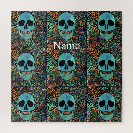 Halloween Hippie Schedel Thunder_Cove Legpuzzel (Verticaal)