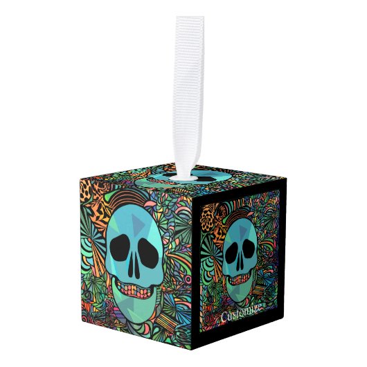 Halloween Hippie Skull Thunder_Cove Air Freshener Decoratie (Voorkant hoekig)