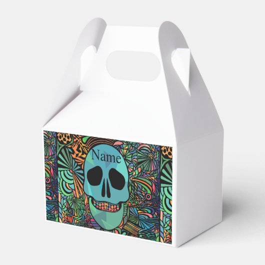 Halloween Hippie Skull Thunder_Cove Bedankdoosjes (Voorkant Zijde)