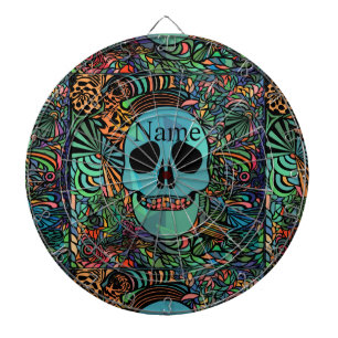 Halloween Hippie Skull Thunder_Cove Dartbord