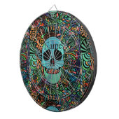 Halloween Hippie Skull Thunder_Cove Dartbord (Voorkant Rechts)