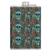 Halloween Hippie Skull Thunder_Cove Heupfles (Achterkant)