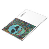 Halloween Hippie Skull Thunder_Cove Notitieblok (Schuin)