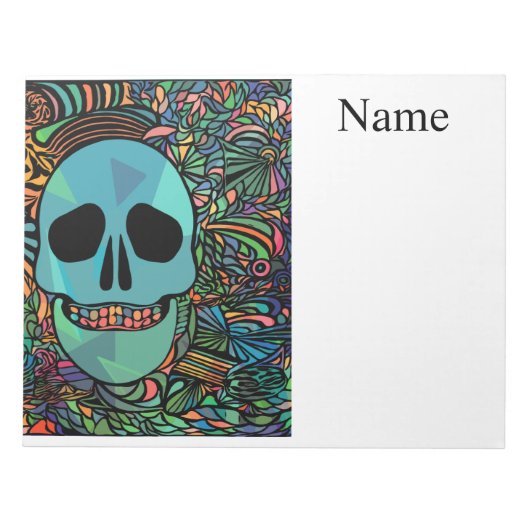 Halloween Hippie Skull Thunder_Cove Notitieblok (Voorkant)