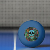 Halloween Hippie Skull Thunder_Cove Pingpongbal (Net)