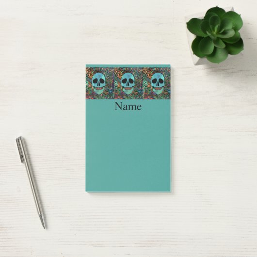Halloween Hippie Skull Thunder_Cove Post-it® Notes (Kantoor)