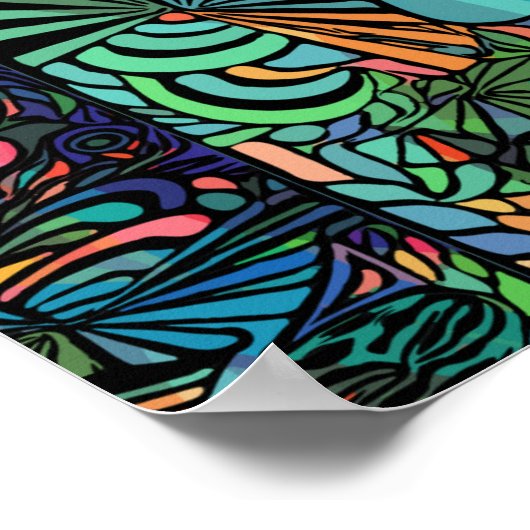 Halloween Hippie Skull Thunder_Cove Poster (Hoek)