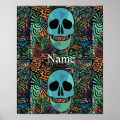 Halloween Hippie Skull Thunder_Cove Poster (Voorkant)