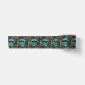 Halloween Hippie Skull Thunder_Cove Satijnen Lint (Voorkant)