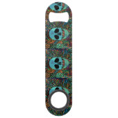 Halloween Hippie Skull Thunder_Cove Speed Flessenopener (Achterkant)