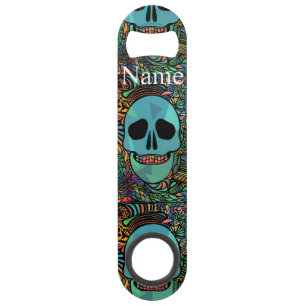 Halloween Hippie Skull Thunder_Cove Speed Flessenopener