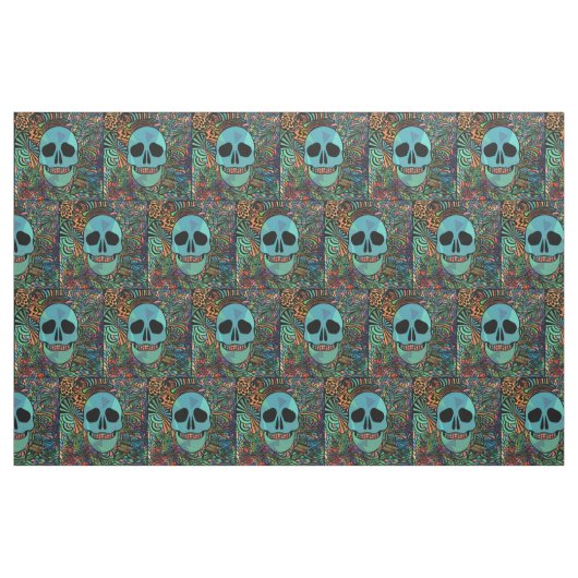 Halloween Hippie Skull Thunder_Cove Stof (Fat Quarter)