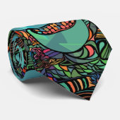 Halloween Hippie Skull Thunder_Cove Stropdas (Opgerold)