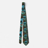 Halloween Hippie Skull Thunder_Cove Stropdas (Achterkant)
