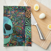 Halloween Hippie Skull Thunder_Cove Theedoek (Quarter Fold)