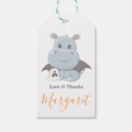 Halloween Hippopotamus Little Boo Baby shower Cadeaulabel