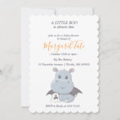 Halloween Hippopotamus Little Boo Baby shower Kaart (Voorkant)