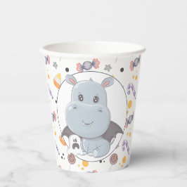 Halloween Hippopotamus Little Boo Baby shower Papieren Bekers