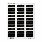 Halloween Hissenkat Black Elegant Adresetiketten Etiket (Full Sheet)