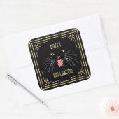 Halloween Hissenkat Black Elegant Stickers (Envelop)