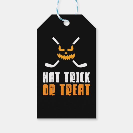 Halloween Hockey Pet Trick or treat Halloween Cadeaulabel (Voorkant)