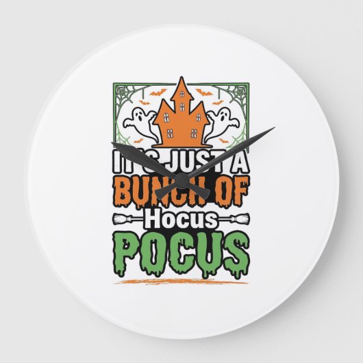 Halloween Hocus Pocus Citaat Vector Ontwerp_1 Grote Klok (Voorkant)