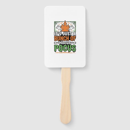 Halloween Hocus Pocus Citaat Vector Ontwerp_1 Handwaaier (Voorkant)