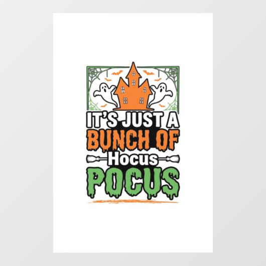 Halloween Hocus Pocus Citaat Vector Ontwerp_1 Raamsticker (Vel)