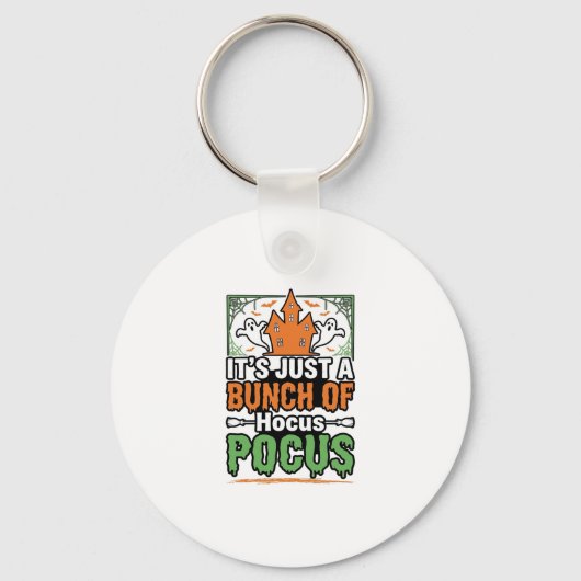 Halloween Hocus Pocus Citaat Vector Ontwerp_1 Sleutelhanger (Voorkant)