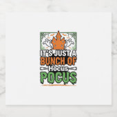 Halloween Hocus Pocus Citaat Vector Ontwerp_1 Sparkling Wijnetiket (Enkel label)