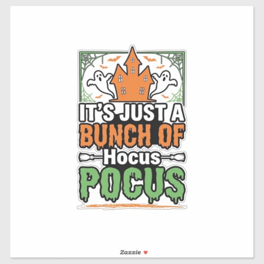 Halloween Hocus Pocus Citaat Vector Ontwerp_1 Sticker (Vel)