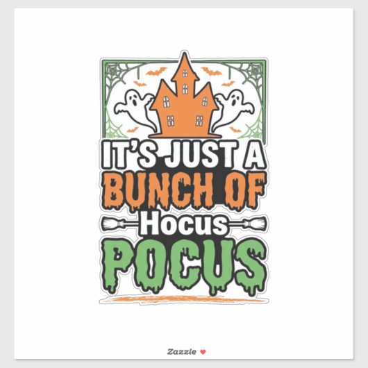 Halloween Hocus Pocus Citaat Vector Ontwerp_1 Sticker (Vel)