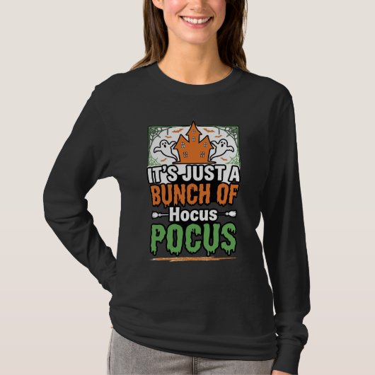 Halloween Hocus Pocus Citaat Vector Ontwerp_1 T-shirt (Voorkant)