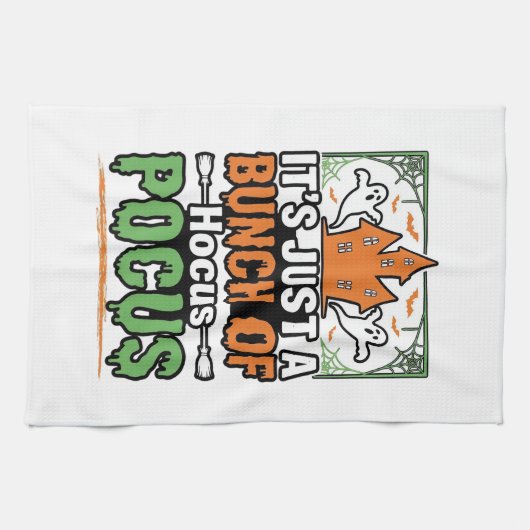Halloween Hocus Pocus Citaat Vector Ontwerp_1 Theedoek (Horizontaal)