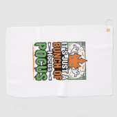 Halloween Hocus Pocus Citaat Vectorontwerp_1 Golfhanddoek (Horizontaal)