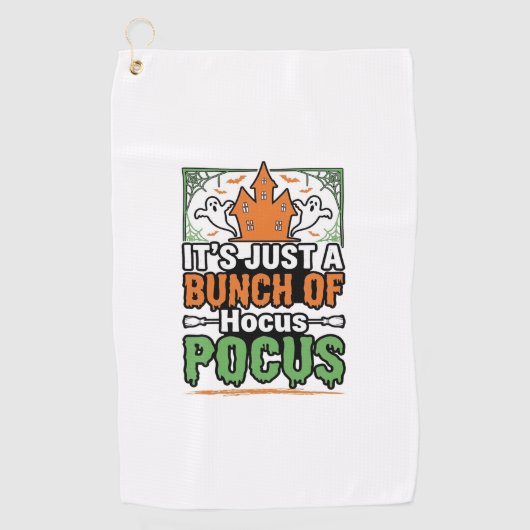 Halloween Hocus Pocus Citaat Vectorontwerp_1 Golfhanddoek (Voorkant)
