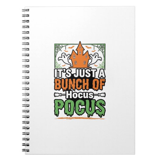 Halloween Hocus Pocus Citaat Vectorontwerp_1 Notitieboek (Voorkant)