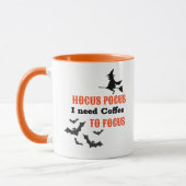 Halloween Hocus Pocus Coffee Focus Grappig Mok (Links)