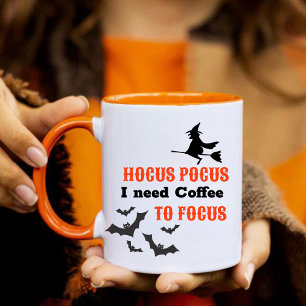 Halloween Hocus Pocus Coffee Focus Grappig Mok