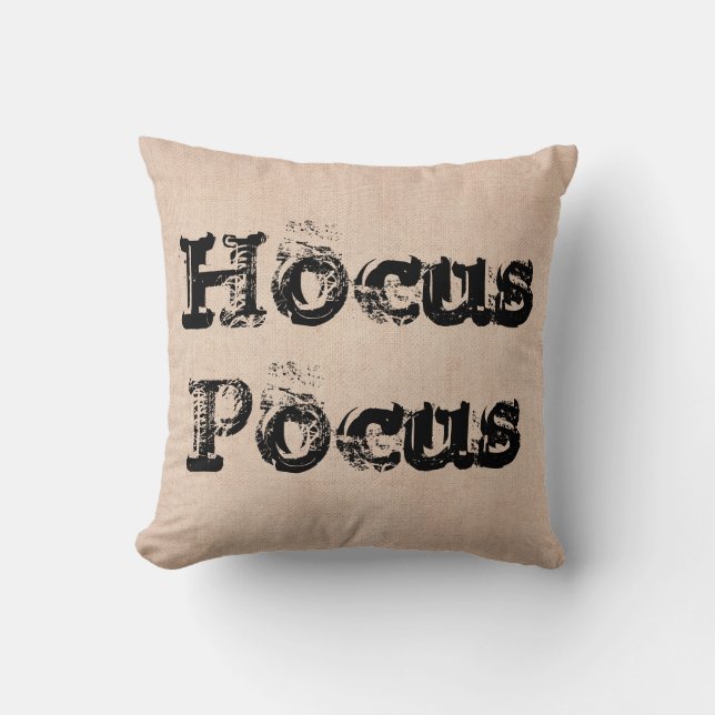 Halloween Hocus Pocus heks jute Kussen (Voorkant)