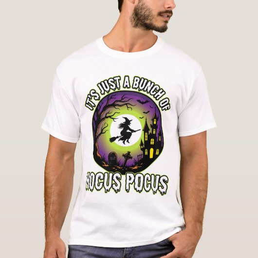 Halloween Hocus Pocus Heks Maan Vector T-shirt (Voorkant)