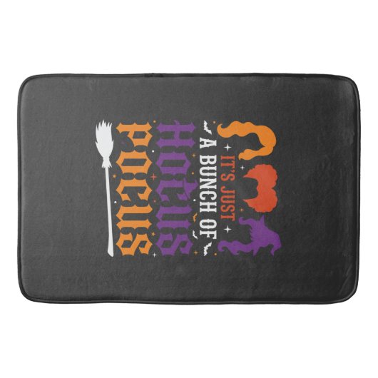 Halloween Hocus Pocus Heks Typografie Vector Badmat (Voorkant)