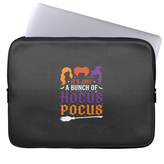 Halloween Hocus Pocus Heks Typografie Vector Laptop Sleeve (Voorkant)